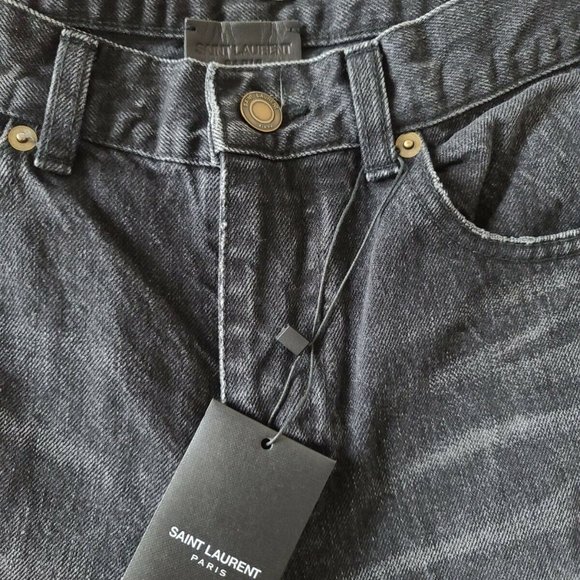 Saint Laurent Repaired Distressed Jeans - Picture 2 of 5